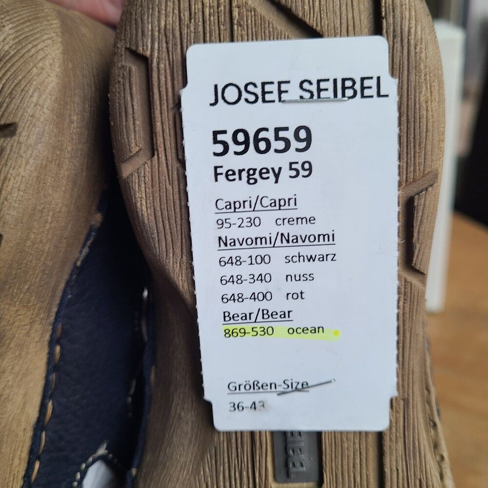 Josef Seibel Fergey 59 Womens Leather Fisherman‎ Sandal SAMPLE EU 37 RARE NEW - Picture 8 of 10